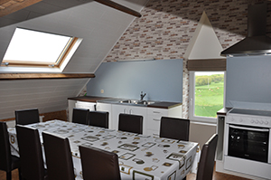 De keuken van het vakantieverblijf In de Vlaamse Ardennen